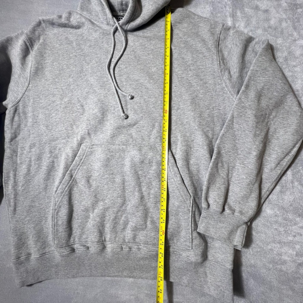 Polo Ralph Lauren Mens XL Heather Gray Fleece Pullover Hoodie Navy Pony Logo - Picture 4 of 6